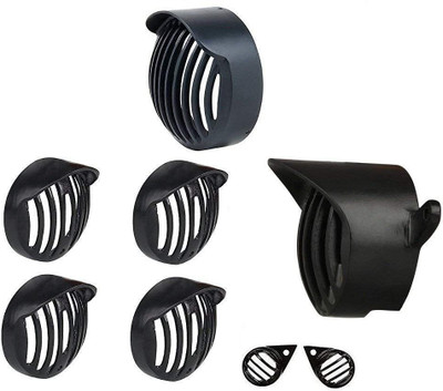Pepstter Headlight Grill and Indicator and Tail Light Grill with Cap,Eyes Grill Bike Headlight Grill(Black)