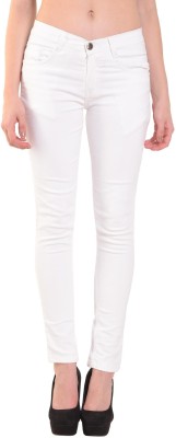 MANTOCK Slim Women White Jeans