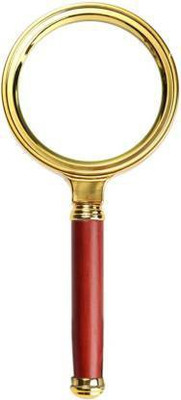 izone Retro Style Metal 60mm 10X Magnifying Glass (Maroon, Gold) 10x magnifier(Gold)
