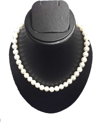 PRIYANSHU INDUSTRIES Pure Mala Original Certified White Pearl 108+1Beads Saccha Moti Necklace Pearl Mother of Pearl Necklace