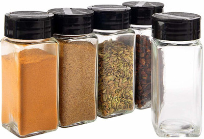 ABHINANDAN CREATION Glass Grocery Container  - 120 ml(Pack of 4, White)