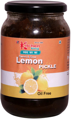 Kitchen King Maa Ka Hath Ka Homemade Masalo Se Bana Chatpata Organic Sweet n Sour Lemon Pickle Nimbu Ka Achar 500gm (You are Being Served Mothers Love) Lemon Pickle(500 g)