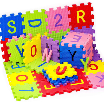iChoice Puzzle Foam mat for kids Educational Learning Alphabet A to Z & 0 to 9 Numbers, 36 Piece Puzzle Foam Mat for kids(36 Pieces)