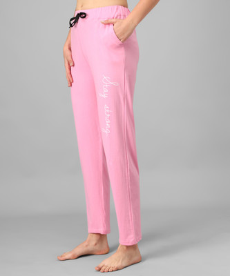 ZEPPI Solid Women Pink Track Pants