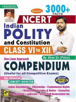 Kiran NCERT Indian Polity And Constitution Class VI To XII Compendium(English Medium) (3279)(Paperback, KHAN SIR PATNA)