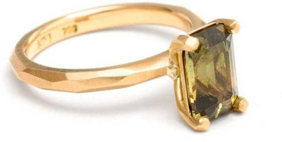 KUNDLI GEMS Stone Sapphire Gold Plated Ring