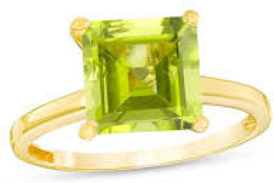 RATAN BAZAAR Peridot Ring Original Semi Precious stone Peridot Certified and Astrological Purpose for unisex Stone Peridot Gold Plated Ring