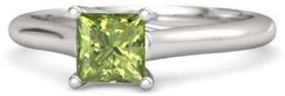 RATAN BAZAAR Stone Peridot Silver Plated Ring