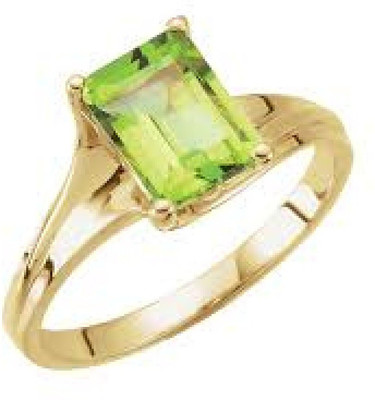 RATAN BAZAAR Stone Peridot Gold Plated Ring
