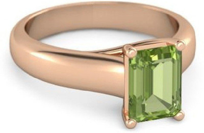 RATAN BAZAAR Stone Peridot Gold Plated Ring