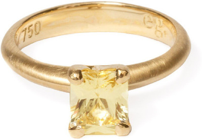 RATAN BAZAAR Pukhraj stone ring Precious Yellow sapphire stone unheated & untreated Astrological Purpose for unisex Stone Sapphire Gold Plated Ring