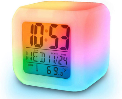 shri lalaji Digital Multicolor Clock