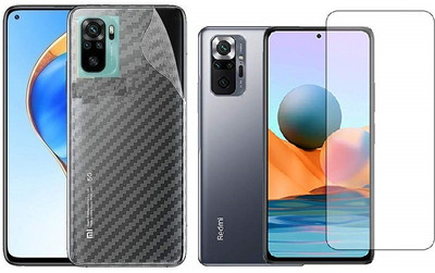 Bodoma Front and Back Screen Guard for Mi Redmi Note 10 Pro(Pack of 2)
