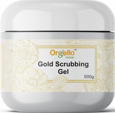 orgello Radiant Gold Kesar Polishing Face Scrub ( 1 x 500 gm.) - Salon Parlour Pack Products - for bright & radiant facial glow, soft, smooth and glowing skin, oily dry normal combination skin, men women girls boys Scrub(500 g)