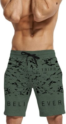 TRIPR Printed Men Green Regular Shorts