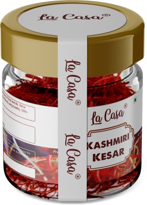 La Casa Pure & Organic Mongra Saffron | Finest A++ Grade Kashmiri Kesar | Lacha Keshar/Saffron Threads |(2 g)