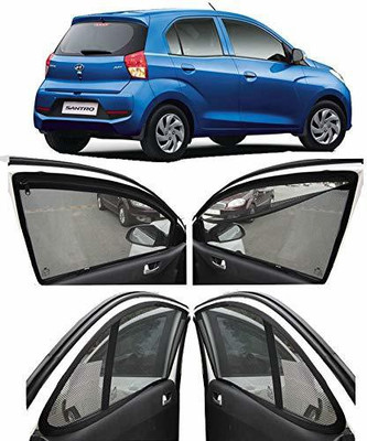 RAKRISH COLLECTION Rear Window, Side Window Sun Shade For Hyundai Santro(Black)
