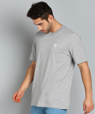 ADIDAS ORIGINALS Solid Men Round Neck Grey T-Shirt - Buy ADIDAS ORIGINALS  Solid Men Round Neck Grey T-Shirt Online at Best Prices in India |  Flipkart.com