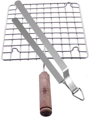 RAU MA Premiu Quality Roaster_Chimta_Chimta_09 Tong With Roaster 03 27 cm Roasting Tong Set(Pack of 2)