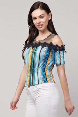 Indy Made Casual Striped Women Multicolor Top