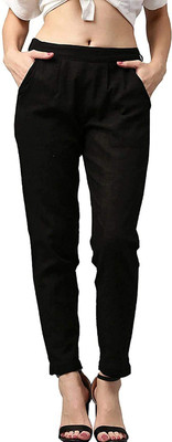 Dlifestyle Regular Fit Women Black Trousers