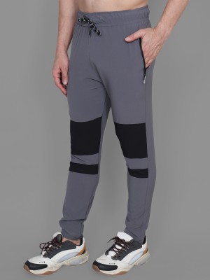 Xohy Colorblock Men Grey Track Pants