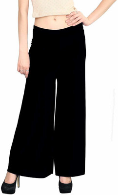 Kolva Slim Fit Women Black Trousers