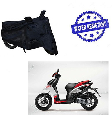 Amozkart Two Wheeler Cover for Aprilia(SR 125, Black)