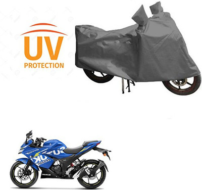 Atulit enterprises Waterproof Two Wheeler Cover for Suzuki(Gixxer SF, Grey)