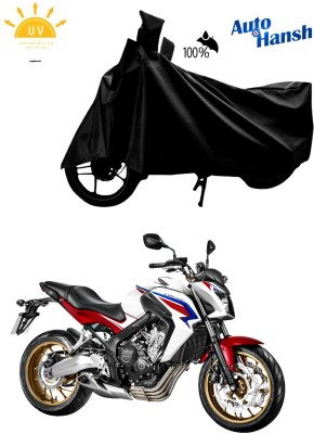 AutoHansh Waterproof Two Wheeler Cover for Honda(CBR 650F, Black)