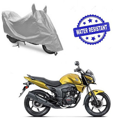 RPSENTTERPR Waterproof Two Wheeler Cover for Honda(CB Trigger, Silver)