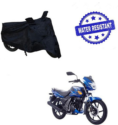 Amozkart Two Wheeler Cover for TVS(Flame SR125, Black)