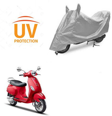 Atulit enterprises Two Wheeler Cover for Piaggio(Vespa VXL, Silver)