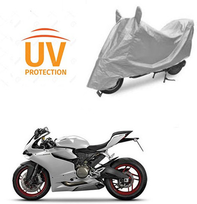 Atulit enterprises Two Wheeler Cover for Ducati(899 Panigale, Silver)