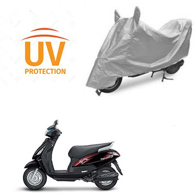 Atulit enterprises Two Wheeler Cover for Suzuki(Swish, Silver)