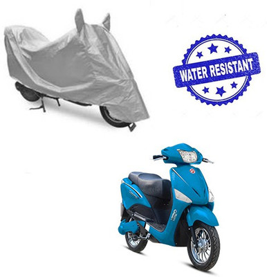 saanvi Two Wheeler Cover for Hero(Electric Optima, Silver)