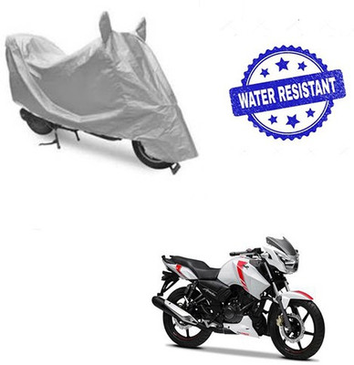 saanvi Two Wheeler Cover for TVS(Apache, Silver)