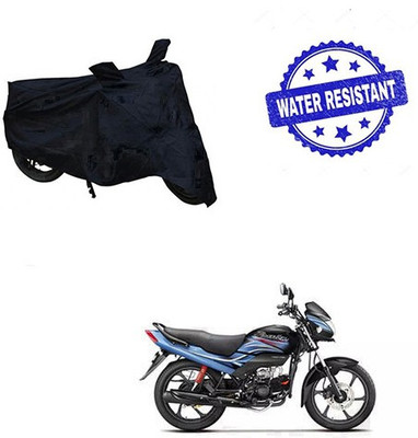 saanvi Two Wheeler Cover for Hero(Passion Plus, Black)