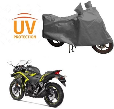 RPSENTTERPR Waterproof Two Wheeler Cover for Honda(CBR 250R, Grey)