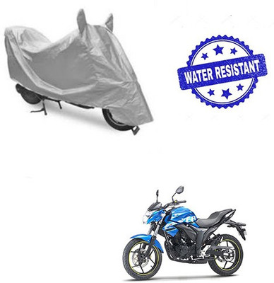 Atulit enterprises Two Wheeler Cover for Suzuki(Gixxer, Silver)