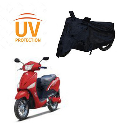 Feel heaven Waterproof Two Wheeler Cover for Hero(E Scoot, Black)