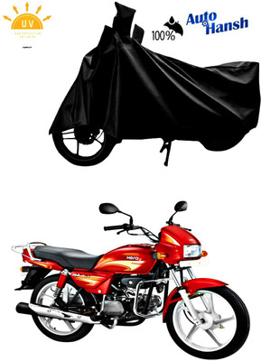 AutoHansh Waterproof Two Wheeler Cover for Hero(Splendor Plus, Black)