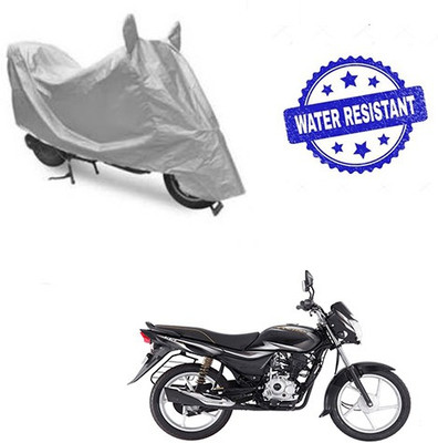 Atulit enterprises Waterproof Two Wheeler Cover for Bajaj(Platina 100 DTS-i, Silver)