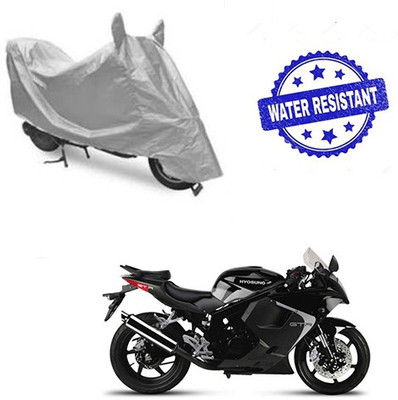 saanvi Two Wheeler Cover for Hyosung(GT250R, Silver)