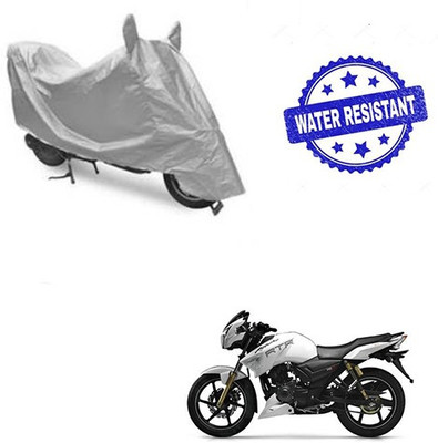 Atulit enterprises Two Wheeler Cover for TVS(Apache RTR 180, Silver)