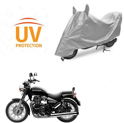 Atulit enterprises Two Wheeler Cover for Royal Enfield(Thunderbird 500, Silver)