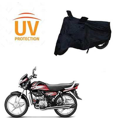 Feel heaven Two Wheeler Cover for Hero(HF Deluxe, Black)