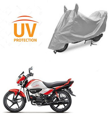 Feel heaven Two Wheeler Cover for Hero(Splendor I Smart, Silver)