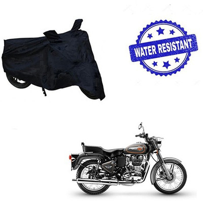 saanvi Two Wheeler Cover for Royal Enfield(Bullet 500, Black)