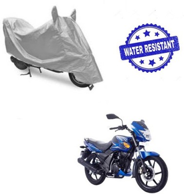 Atulit enterprises Two Wheeler Cover for TVS(Flame SR125, Silver)